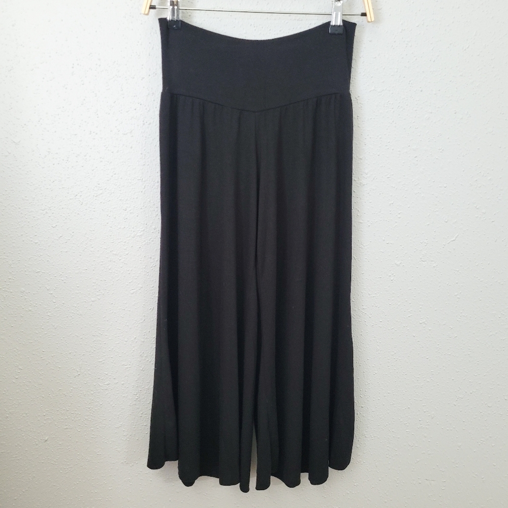 Lucca Black High Rise Cropped Palazzo Pants Size Small-Medium
